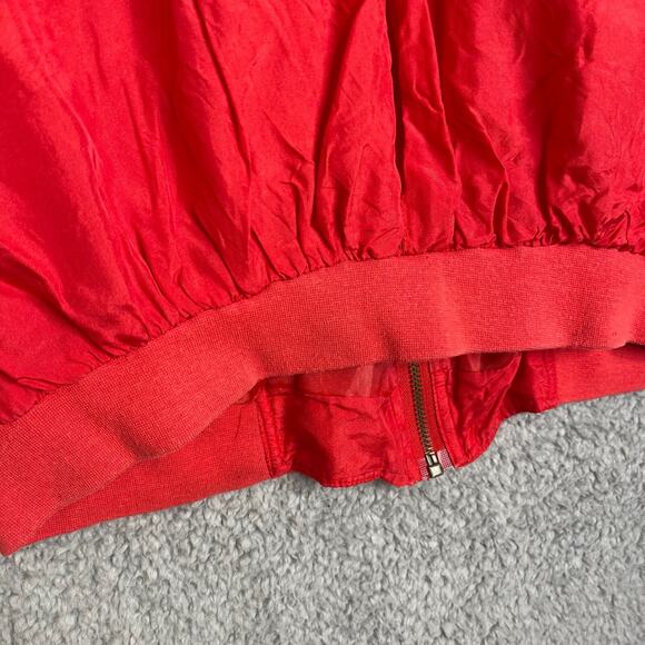 Vintage Hawaii Jacket Mens Medium Red Aloha Full Zip Lightweight Windbreaker - Picture 13 of 13